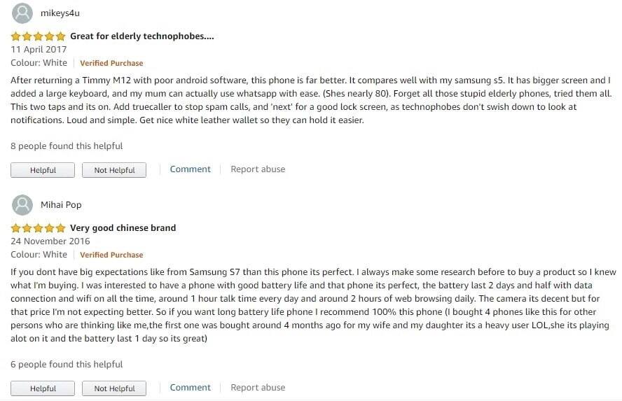 Наконец, просмотрите некоторые отзывы людей, купивших Cubot Note S через Amazon